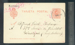 Entier Postal 1911 Pour L'Angletterre Avec Griffe Rouge "FOREIGN DAILY" - 1850-1931