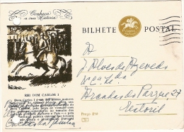 Portugal & Bilhete Postal Conheça A Sua História, Rei D. Carlos I , Caldas Da Rainha ,Estoril 1959 (92) - Lettres & Documents