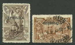 Portugal #202,204 Republica Ov/Madeira Used - L3345 - Usati