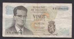 België Belgique Belgium 15 06 1964 20 Francs Atomium Baudouin. 3 G 1609882 - 20 Franchi