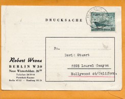Germany Old Card Mailed To USA - Brieven En Documenten