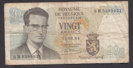 België Belgique Belgium 15 06 1964 20 Francs Atomium Baudouin. 3 H 5289931 - 20 Francs