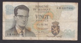 België Belgique Belgium 15 06 1964 20 Francs Atomium Baudouin. 3 H 6017881 - 20 Franchi