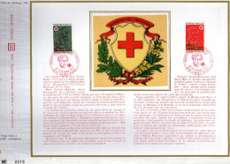 Feuillet Tirage Limité CEF CFA Réunion 9 Croix Rouge Médecins Dufriche Baron Desgenettes Et Broussais - Briefe U. Dokumente