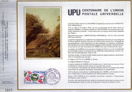 Feuillet Tirage Limité CEF CFA Réunion 21 UPU Centenaire De L´Union Postale Universelle - Storia Postale