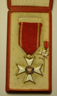 Pologne Poland 1944 " Order Of Polonia Restituta " Knight´s Cross Gold Plated + Miniature + Original Box - Andere & Zonder Classificatie