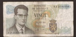 België Belgique Belgium 15 06 1964 20 Francs Atomium Baudouin. 3 J  2592950 - 20 Franchi