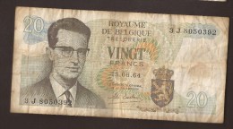België Belgique Belgium 15 06 1964 20 Francs Atomium Baudouin. 3 J  8050392 - 20 Francs