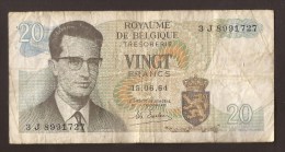 België Belgique Belgium 15 06 1964 20 Francs Atomium Baudouin. 3 J  8991727 - 20 Francs