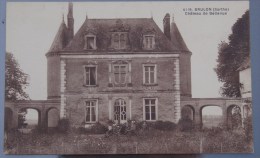 72 BRULON 2 CARTES  : CHATEAU DE VERT ET CHATEAU DE BELLEVUE TRES BON ETAT 2 SCANS - Brulon