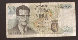 België Belgique Belgium 15 06 1964 20 Francs Atomium Baudouin. 3 L 0237329 - 20 Francs