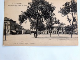 Carte Postale Ancienne : CARMAUX : Place Victor Hugo , Hotel Des Postes - Carmaux