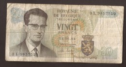 België Belgique Belgium 15 06 1964 20 Francs Atomium Baudouin. 3 L 9857510 - 20 Franchi