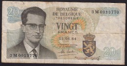België Belgique Belgium 15 06 1964 20 Francs Atomium Baudouin. 3 M 0013770 - 20 Francos