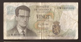 België Belgique Belgium 15 06 1964 20 Francs Atomium Baudouin. 3 M 3273524 - 20 Franchi
