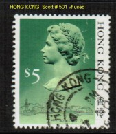 HONG KONG    Scott  # 501  VF USED - Oblitérés