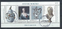 Suède 1979 Bloc 7 Oblitéré  Rococo Suèdois - Blokken & Velletjes
