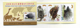 CARNET DE TIMBRES COREE GIRAFE SINGE PORC ET PIC ELEPHANT - Giraffes