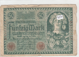 Billets -  B1290 - Allemagne  - 50 Mark 1920 ( Type, Nature, Valeur, état... Voir 2 Scans) - Altri & Non Classificati