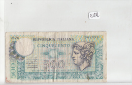 Billets -  B1282 - Italie - 500 Lire ( Type, Nature, Valeur, état... Voir 2 Scans) - 500 Lire