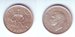 Great Britain 6 Pence 1950 - H. 6 Pence