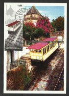 Portugal Tram Ascenseur Sanctuaire Bom Jesus De Braga Carte Maximum 2010 Bom Jesus Shrine Elevator Tramway Maxicard - Maximum Cards & Covers