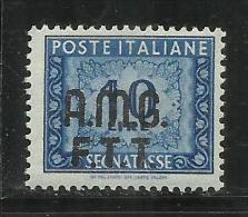 TRIESTE A 1947 1949 AMG-FTT SOPRASTAMPATO OVERPRINTED SEGNATASSE TAXES TASSE POSTAGE DUE LIRE 10 MNH BEN CENTRATO - Strafport