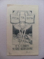 Ex Libris Marii Bernasconi Con Firma/autografo Luigi Angelini 1932 - Ex-libris