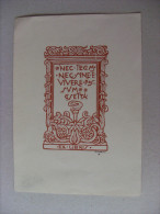 Ex Libris Xilografia GIULIO CISARI (con Firma/autografo) - Bookplates