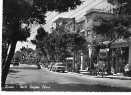 EMILIA ROMAGNA-RIMINI VIALE REGINA ELENA  ANNI 50  ANIMATA AUTO D'EPOCA NEGOZI - Rimini