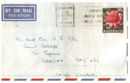 (351) Australia To UK Air Letter - 1970´s - Brieven En Documenten