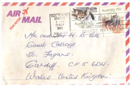 (351) Australia To UK Air Letter - 1980's - Covers & Documents