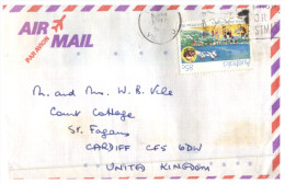 (351) Australia To UK Air Mail Letter - 1980´s - Cartas & Documentos