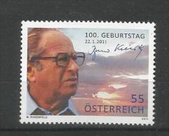 Österreich  2011  Mi.Nr. 2908 , 100. Geburtstag Von Brunno Kreisky - Postfrisch / Mint / MNH / (**) - Ongebruikt