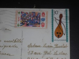 LETTRE BULGARIE BULGARIA AVEC YT 2682 ET 2720 - INSTRUMENT MUSIQUE REBEC - ENFANCE - CPM PORT NESSEBAR - - Brieven En Documenten