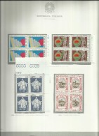 ITALY REPUBLIC ITALIA REPUBBLICA YEAR ANNATA COMPLETA 1980 NUOVA QUARTINA BLOCK MNH - Années Complètes