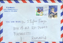 Japan-Airmail Letter,circulated From Mitaka In The Bucharest,  In 2000 - 2/scans - Lettres & Documents