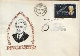 Romania-Occasionally Cover 1983- Researcher And Inventor Of The Three-stage Rocket, Hermann Oberth - Explorers