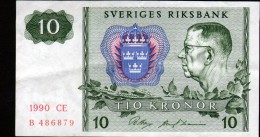 SUEDE - 10 COURONNES / TIO KRONOR - 1990 - Svezia