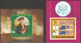 Equatorial Guinea 1975 Mi# Block 166-167 Used - Souvenir Sheets - American Bicent. (I) - Us Independence