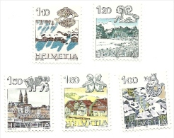 1982 - Svizzera 1156/60 Ordinaria C3357, - Nuovi