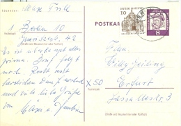 Berlin (West) TGST 1965 DP-Postkarte 8 Pf. Gutenberg Postkarte In Die DDR - Brieven En Documenten
