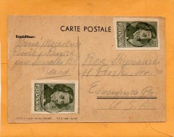 Poland 1947 Card Mailed To USA - Lettres & Documents