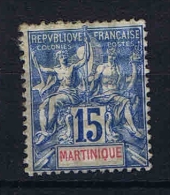 Martinique: 1892 Yv 36 MH/* Papier Quadrillé - Unused Stamps