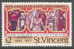 St Vincent. 1977 Royal Visit. $2 MNH - St.Vincent (...-1979)