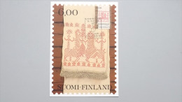 Finnland 862 Yt 826, SG 898 Fa 865 Maximumkarte MK/CM, SST PHILATELIA ´81, „Käspaikka“: Handtuch Mit Karel. Stickerei - Cartoline Maximum