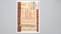 Finnland 862 Yt 826, SG 898 Fa 865  Maximumkarte MK/CM, SST NORDIA ´81, 10.5.81, „Käspaikka“: Karelische Stickerei - Maximumkarten (MC)