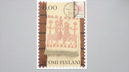 Finnland 862 Yt 826, SG 898 Fa 865  Maximumkarte MK/CM, SST NORDIA ´81, 9.5.81, „Käspaikka“: Karelische Stickerei - Cartes-maximum (CM)