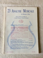 Analyse Musicale N°23 Avril 1991      Analyse Et Expérimentation - Musique