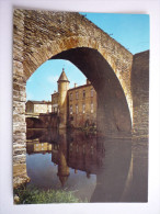 Brassac Sur Agout (81) Vieux Pont ( 12°s ) Et Le Chateau ( Pli Sur Carte ) ( 2 Scann ) - Brassac